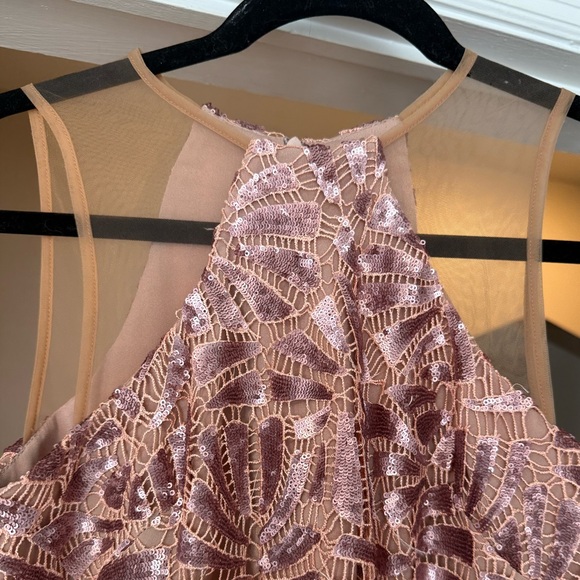 Dress The Population Pink Lace Dress sz small EUC - Picture 10 of 11